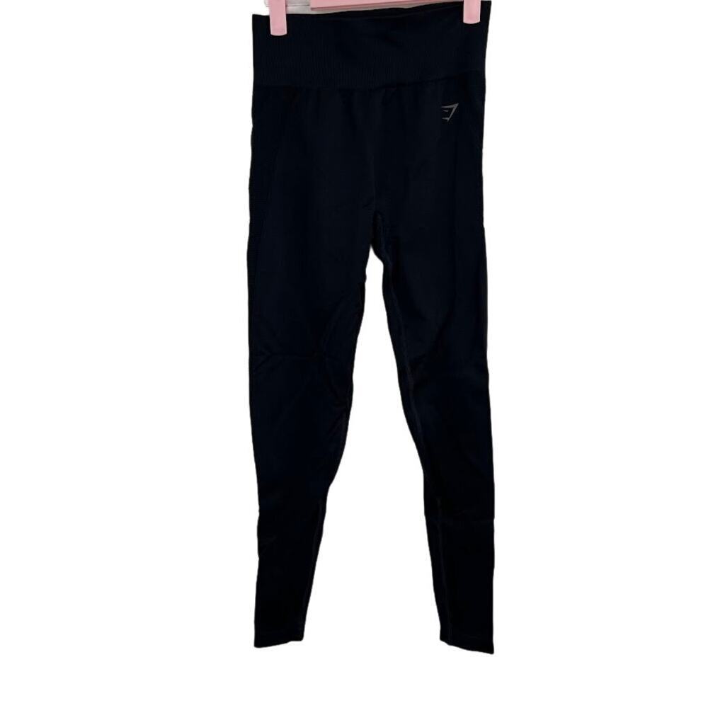 Gymshark black seamless full length leggings WOMENS SIZE S